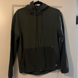Vuori Men's Olive Hooded Windbreaker